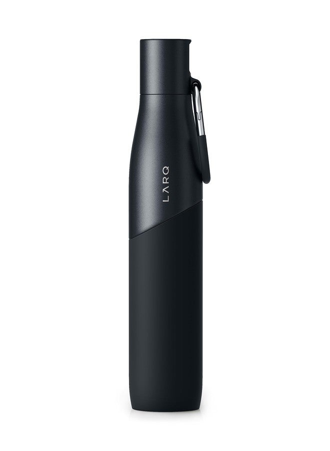 LARQ Bottle Movement Filtered - Lightweight Non-Insulated Stainless Steel Water Bottle BPA Free with Nano Zero Technology and Long-Lasting Filters, Black/Onyx, 32oz - Image 1