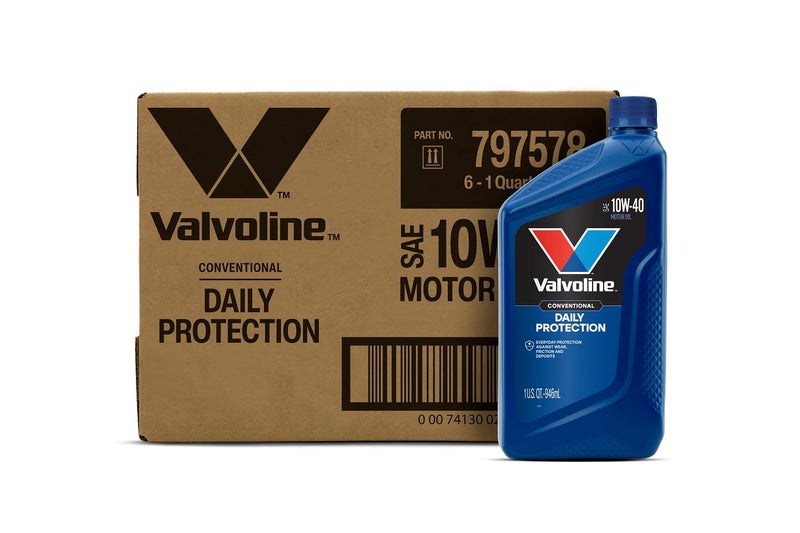 Valvoline زيت محرك فالولين للحماية اليومية 10W40 التقليدي 1 QT علبة من 6 قد يختلف التعبئة - Image 2