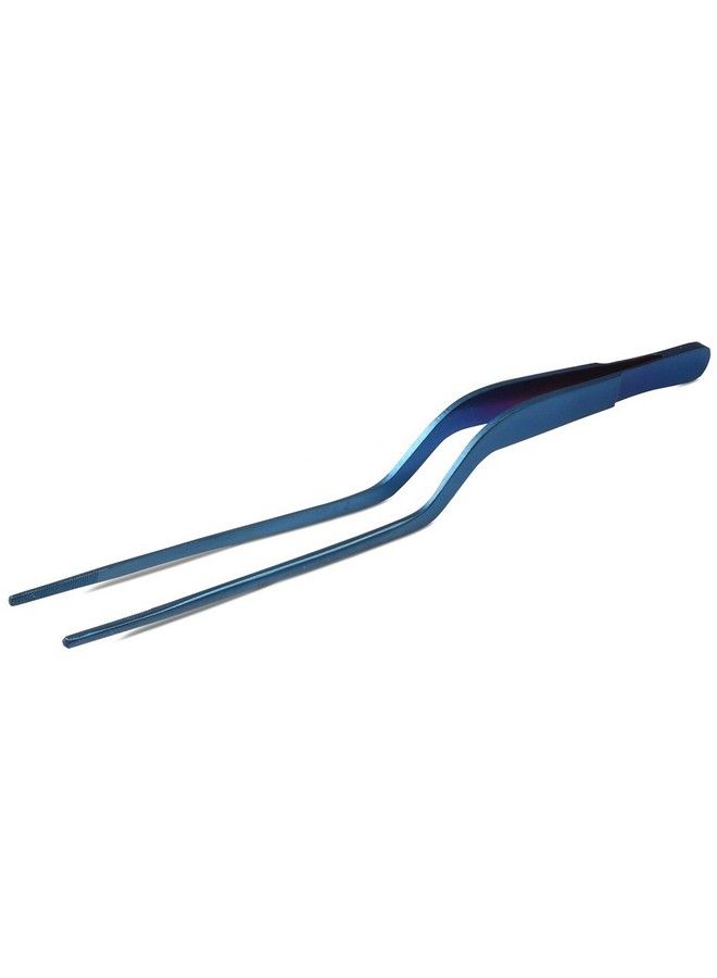 JB Prince Blue Offset Fine Tip Tweezer 7.8 Inches - Image 3