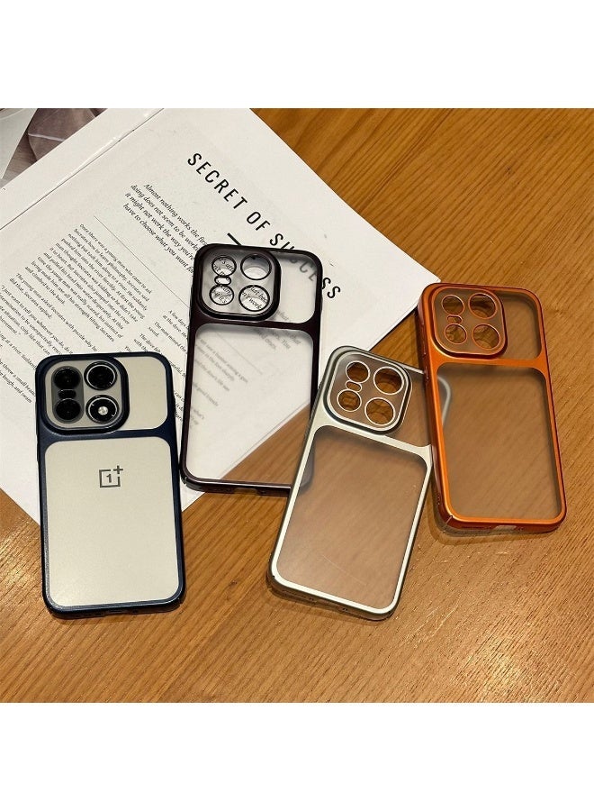 Compatible with Oneplus 15 back Case cover,Transparent, Electroplated, Frosted texture, PC material, Thin, Lightweight, Anti fingerprint，Lens protection - Image 3