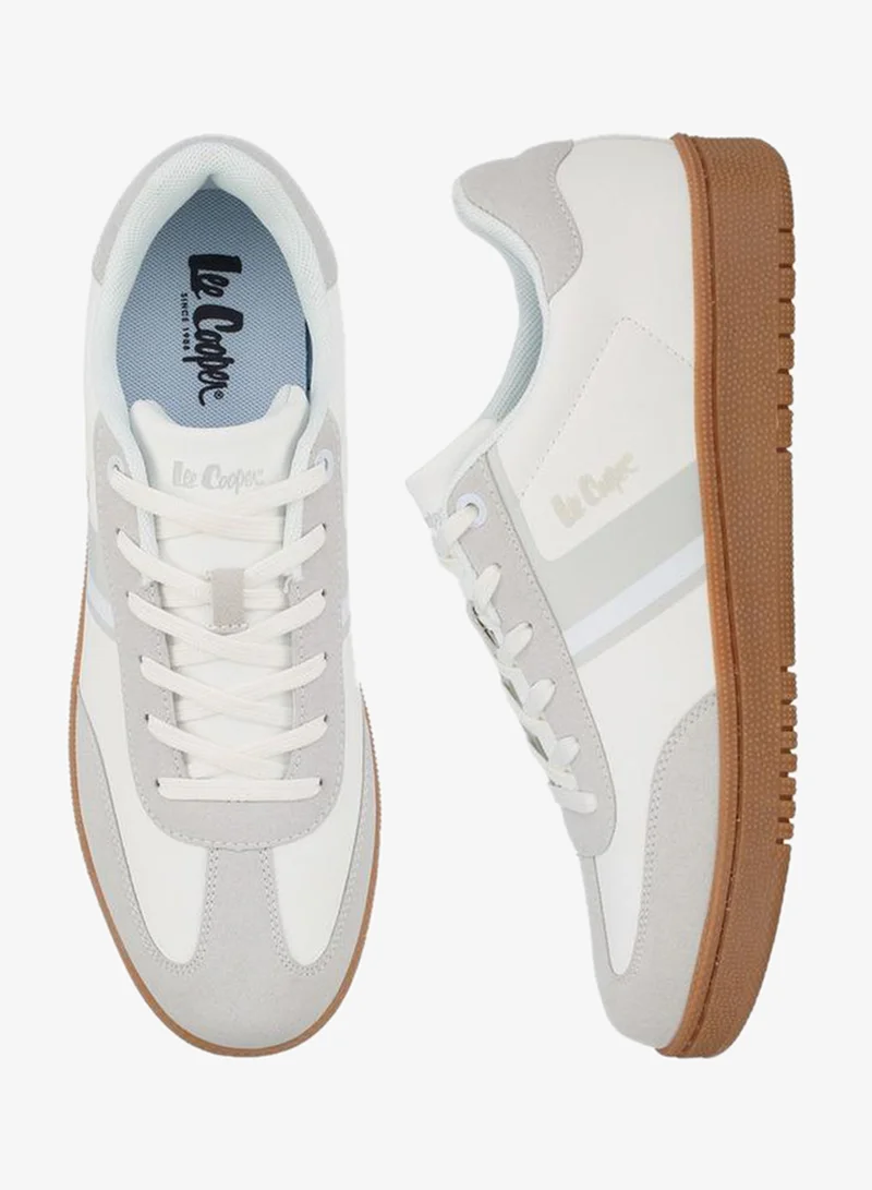 Lee Cooper Men Panelled Logo Lace-Up Sneakers