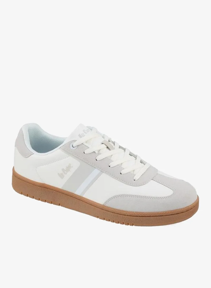لي كوبر Men Panelled Logo Lace-Up Sneakers
