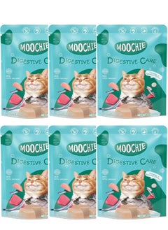MOOCHIE Cat Adult Wet Food - Anchovy Flavor Pate - 6x70g - Great for Digestive Care  - Image 1