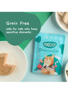 MOOCHIE Cat Adult Wet Food - Anchovy Flavor Pate - 6x70g - Great for Digestive Care  - Image 4