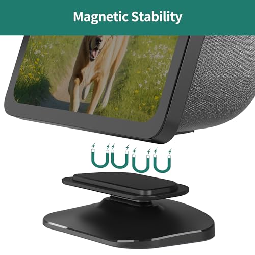 HomeMount محطة شحن قابلة للتعديل HomeMount لجهاز Echo Show 8 (الجيل الثالث) مع منفذ شحن USB-C و USB، قاعدة شحن مائلة مع مغناطيس قوي (للهواتف و Echo Show 8 الجيل الثالث - أسود) - Image 5