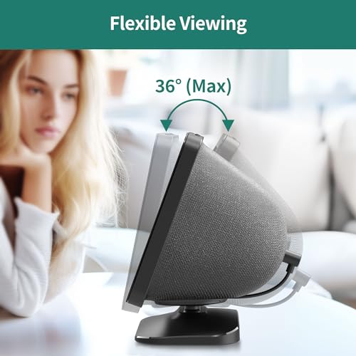 HomeMount محطة شحن قابلة للتعديل HomeMount لجهاز Echo Show 8 (الجيل الثالث) مع منفذ شحن USB-C و USB، قاعدة شحن مائلة مع مغناطيس قوي (للهواتف و Echo Show 8 الجيل الثالث - أسود) - Image 4
