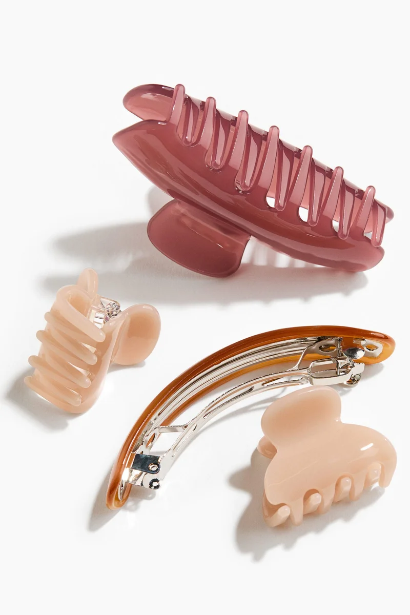 اتش اند ام مشابك شعر - عبوة من 4 قطع