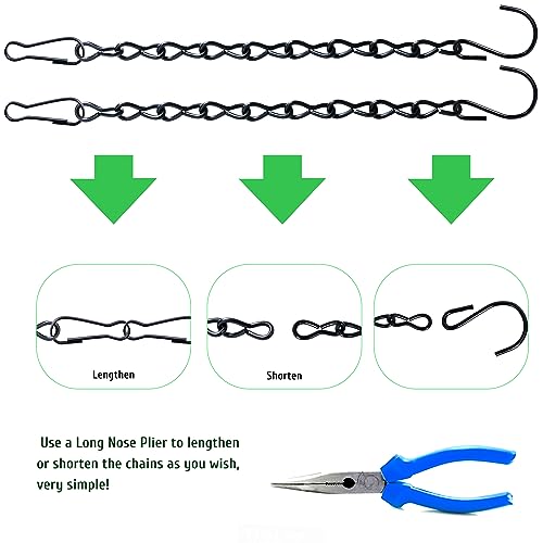 VRSS Hanging Chains for Hanging Planter Basket Bird Feeder Lanterns Ornaments Wind Chimes Billboards DIY Crafts (9.5 inch 6pcs) - Image 4