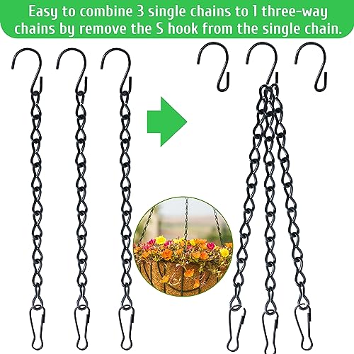 VRSS Hanging Chains for Hanging Planter Basket Bird Feeder Lanterns Ornaments Wind Chimes Billboards DIY Crafts (9.5 inch 6pcs) - Image 5