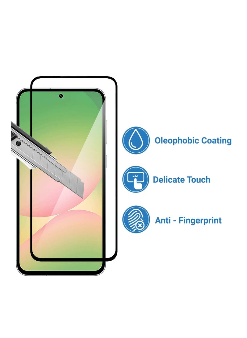 Generic - For Samsung Galaxy A56 Tempered Glass Screen Protector – High Transparency, Delicate Touch, Anti-Explosion, Smooth Arc Edges, Easy Installation - Image 1