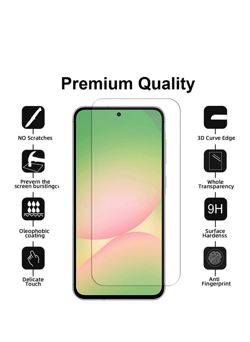 Generic - For Samsung Galaxy A56 Tempered Glass Screen Protector – High Transparency, Delicate Touch, Anti-Explosion, Smooth Arc Edges, Easy Installation - Image 1