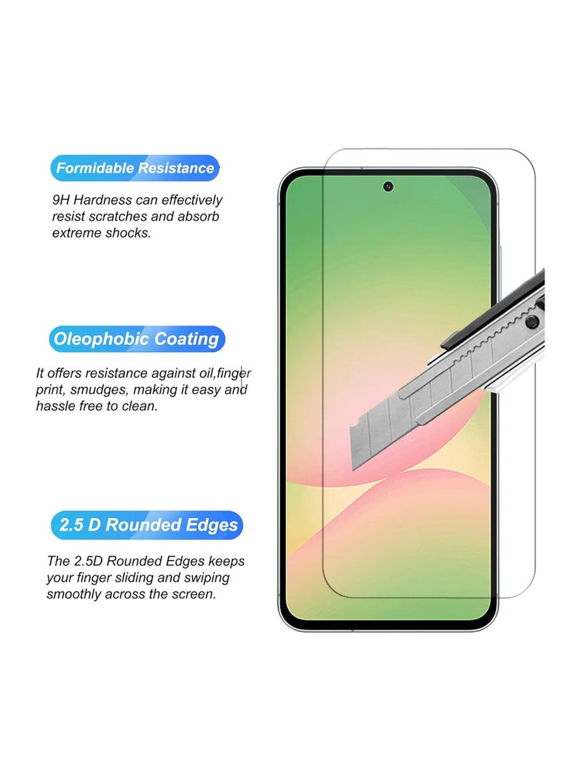Generic - For Samsung Galaxy A56 Tempered Glass Screen Protector – High Transparency, Delicate Touch, Anti-Explosion, Smooth Arc Edges, Easy Installation - Image 1