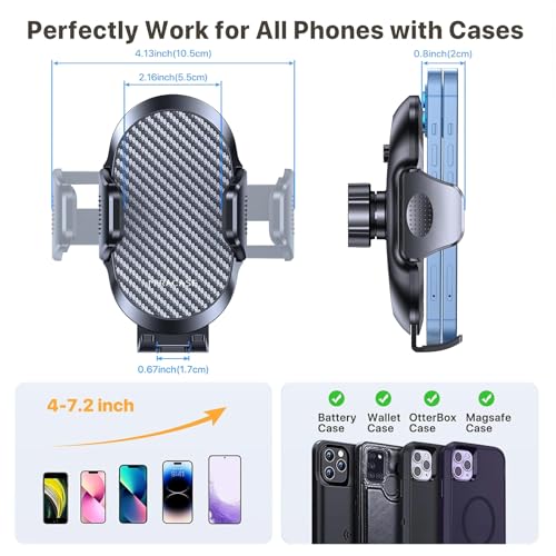 Miracase 2025 Upgraded Universal Cup Phone Holder for Car, [Rotatable & Adjustable] Long Neck Car Cup Holder Phone Mount Compatible with iPhone, Samsung, Google & More Smartphones - Image 3