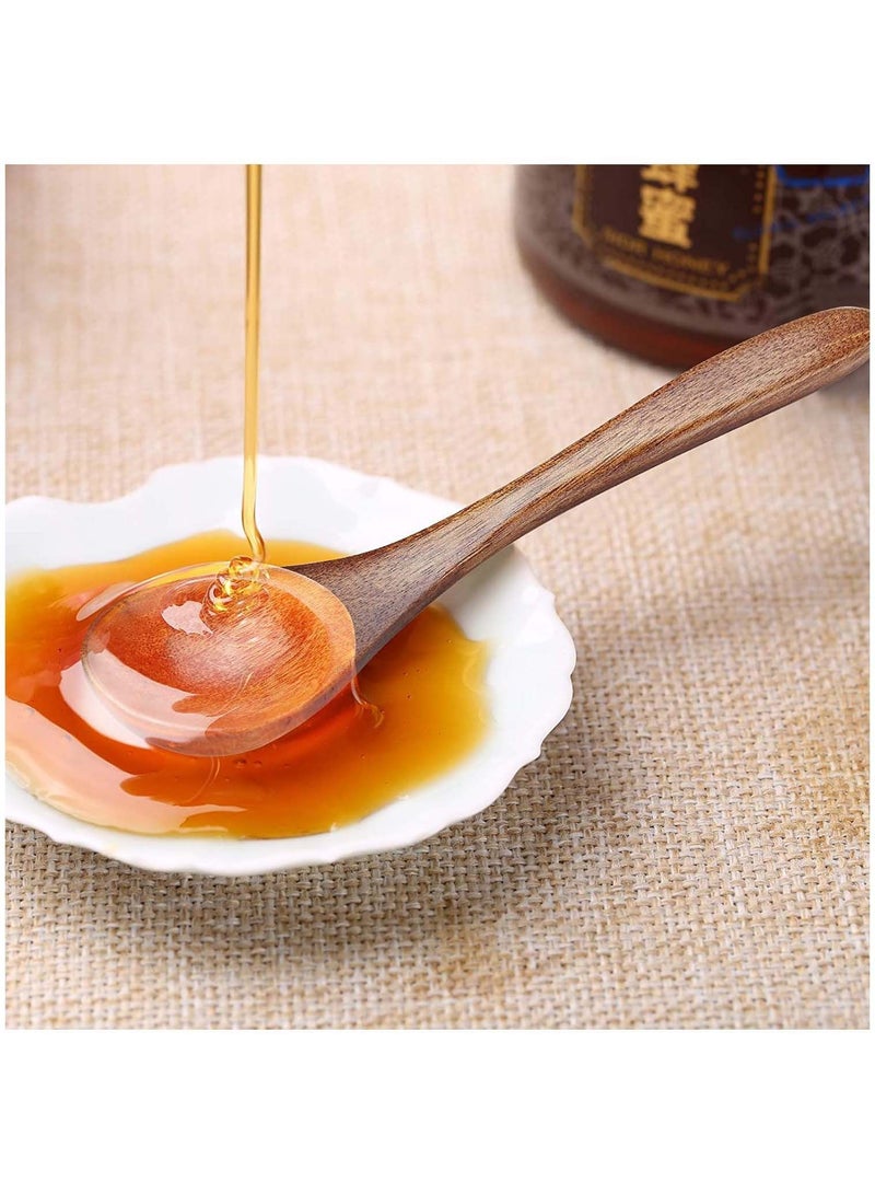Y&D Small Wooden Spoons, 6pcs Teaspoon Sevensun Teaspoons Serving Utensils For Cooking Condiments Spoon, Mini Honey Spoon Daily Use - Image 4