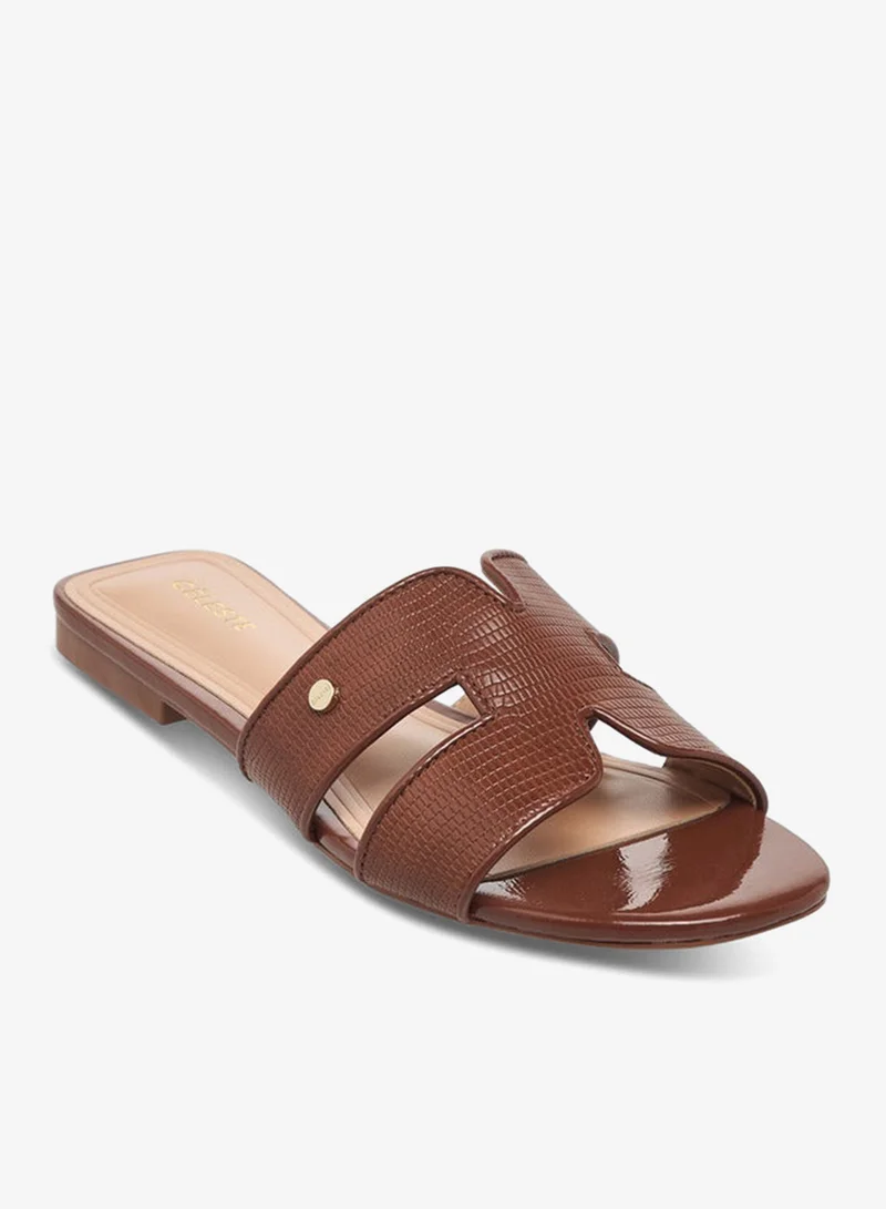Celeste Women's Textured Slip-On Flat Sandals