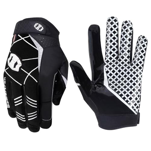 Seibertron Pro 3.0 Elite Ultra-Stick Sports Receiver Glove Football Gloves Youth and Adult Black S - Image 1