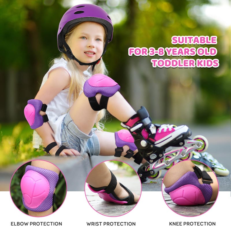 KUYOU Kids Knee Pads Elbow Pads Set - Adjustable Safety Protective Gear for Skating, Cycling, Skateboard, Scooter, and More Durable, Comfortable, All-Round Protection for Kids Ages 3-8 - Image 2