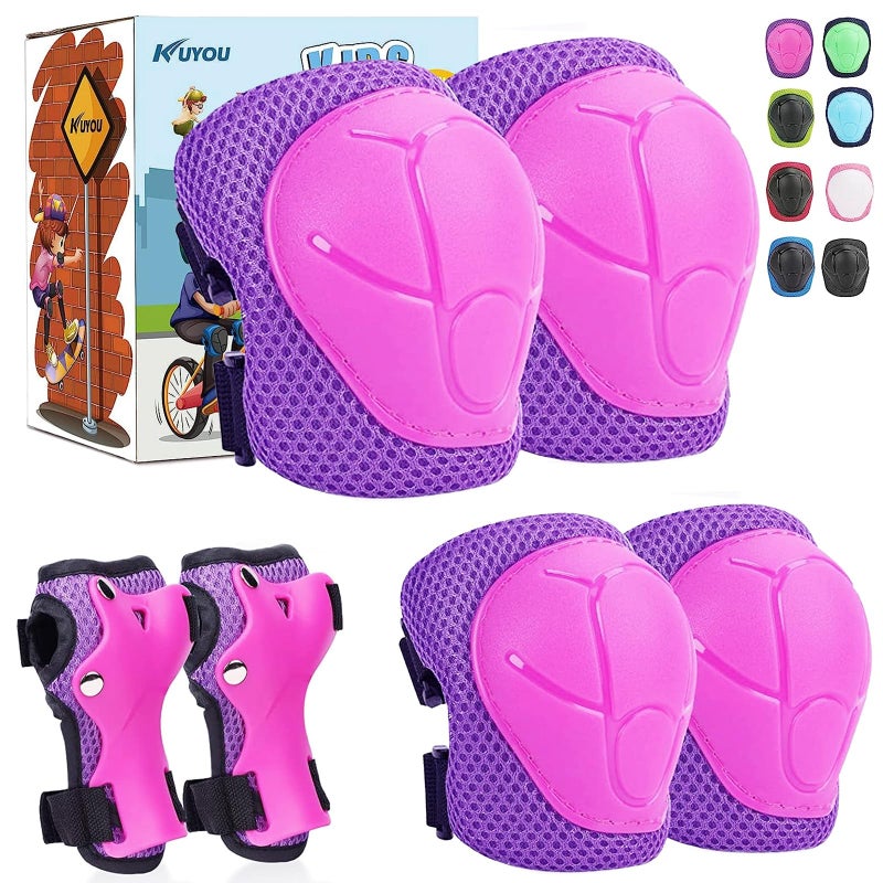 KUYOU Kids Knee Pads Elbow Pads Set - Adjustable Safety Protective Gear for Skating, Cycling, Skateboard, Scooter, and More Durable, Comfortable, All-Round Protection for Kids Ages 3-8 - Image 1
