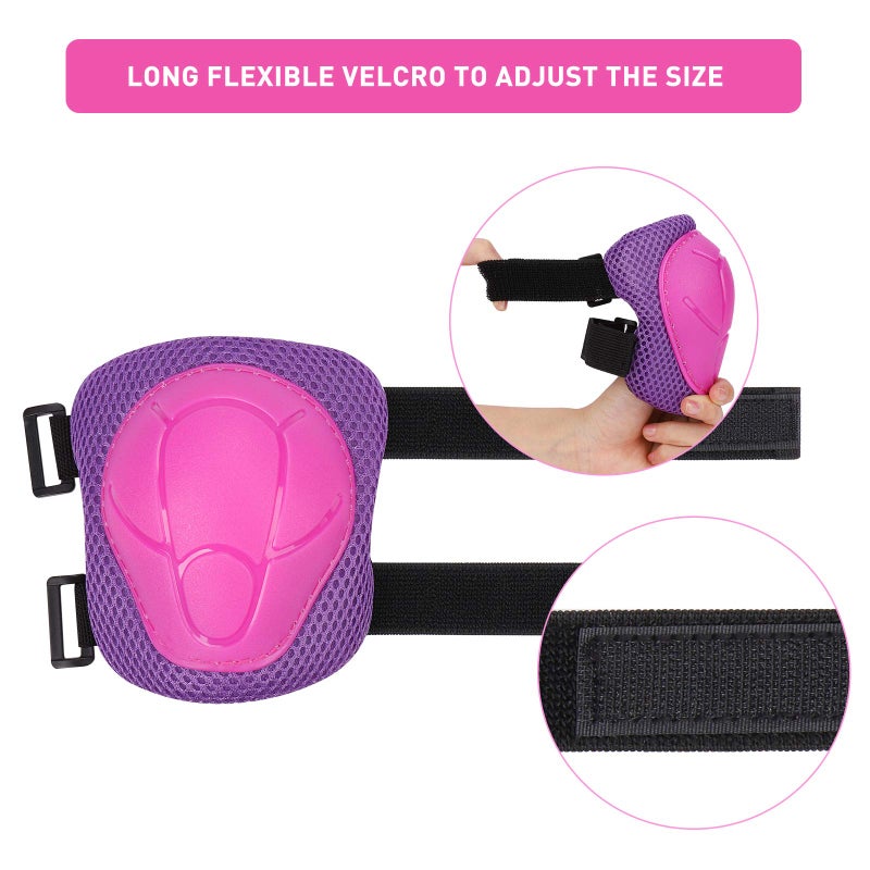 KUYOU Kids Knee Pads Elbow Pads Set - Adjustable Safety Protective Gear for Skating, Cycling, Skateboard, Scooter, and More Durable, Comfortable, All-Round Protection for Kids Ages 3-8 - Image 5