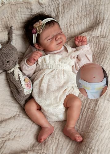 Zero Pam Reborn Baby Dolls Silicone Full Body18 Anatomically Correct Girl Realistic Baby Doll Full Silicone Babys Doll Real Life Reborn Dolls for Girls with Accessories Classic - Image 1