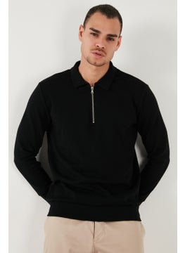 Buratti Cotton Regular Fit Half Zipper Polo Neck Sweat Men's Sweat 5905805  - Image 5