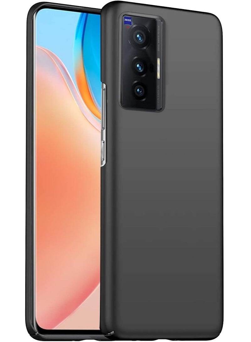 erorex Compatible With Vivo X70 5G Case Ultra Slim Thin Anti Fingerprint Protective Phone Cover For Vivo X70 5G 6.56 Inch Black - Image 1