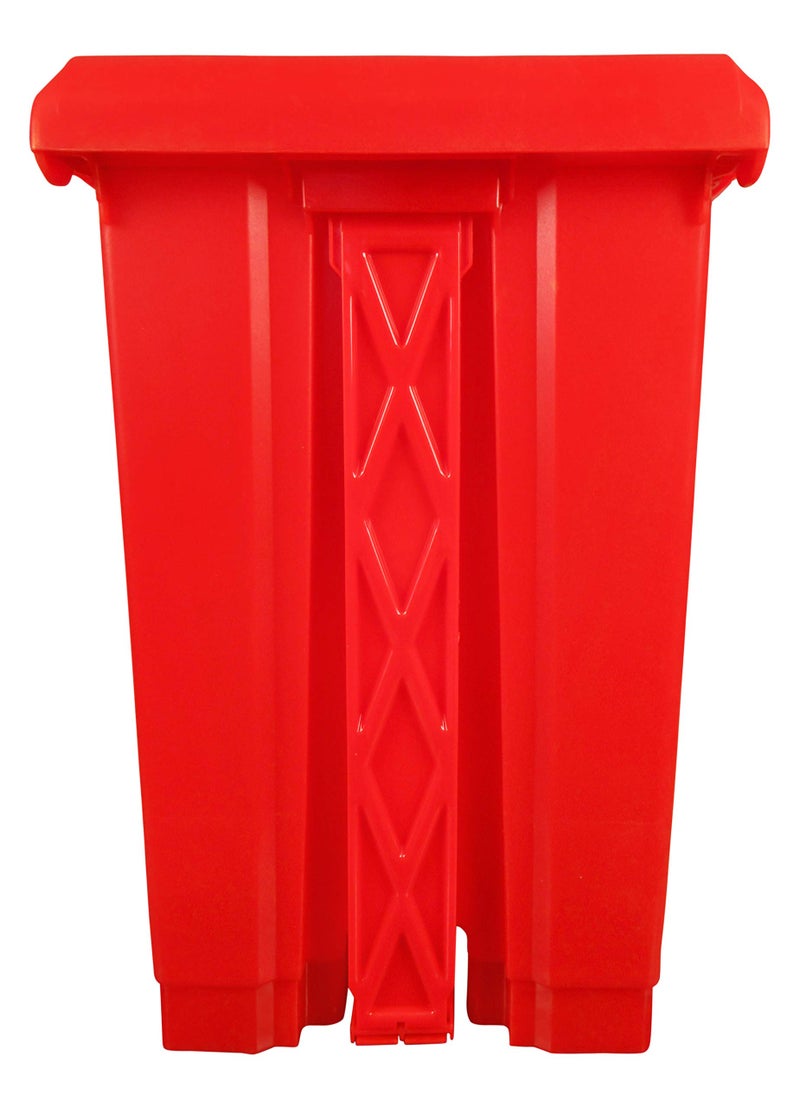 PUFFIN Pedal Dustbin 60 Litre Plastic Red Color - Image 5