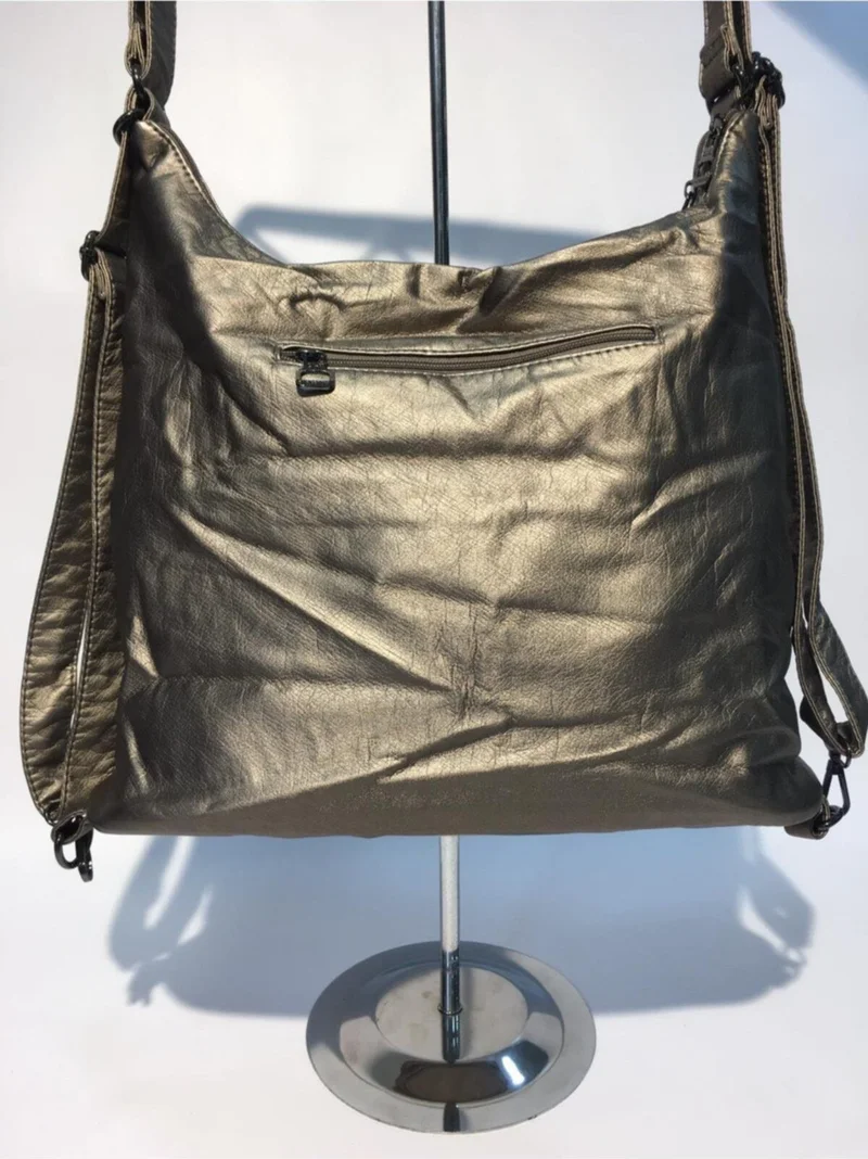 برشلونة Wash Leather Women's Shoulder and Backpack Bag