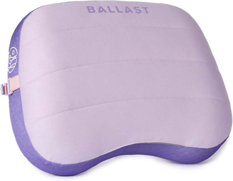 Ballast Beach Pillow – Comfy, Durable & Compact, Stays Put on Windy Beaches with Patented Sand Pouch, Inflatable Pillow for Beaches, Pools, Camping, Festivals and Travel (Starlight Purple) - Image 1