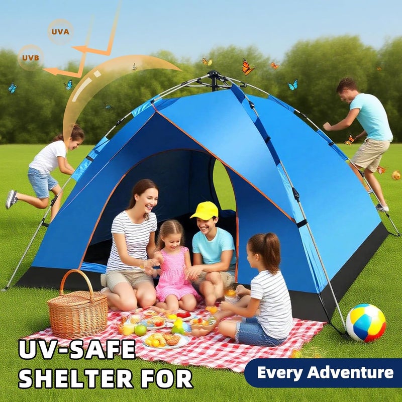 Rovyfota Camping Tent, Automatic 1-2 Man Person Instant Tent Pop Up Ultralight Dome Tent, Waterproof & Windproof Camping Tent with Removable Outer Tarpaulin, Double Layers - Image 2