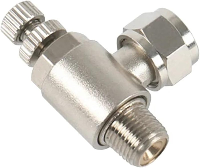 صمام التحكم في التدفق الهوائي النحاسي SL8 M5 إدخال بالضغط مع صمام عدم رجوع لتنظيم سرعة الأسطوانة - Image 1