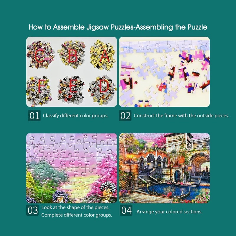 (Telephone Booth) 1000 Pieces Large Jigsaw Puzzle for Adults 75*50cm with Storage Bag 1000Pcs Jigsaw Puzzle Paper Puzzles Educational Toys for Children Bedroom Decoration Stickers - Image 2