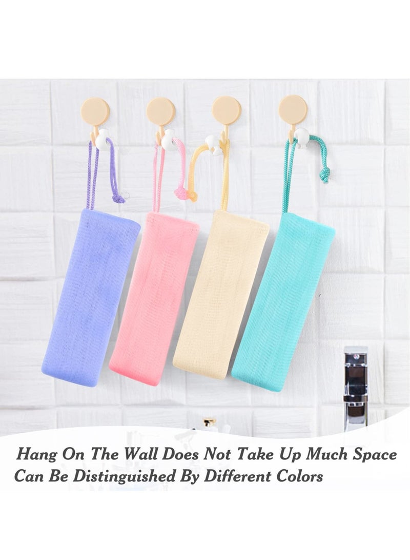 Excefore Exfoliating Mesh Soap Saver Pouch Bubble Foam Soap Mesh Bag Body Bath Facial Cleaning Netting Colorful - Image 2