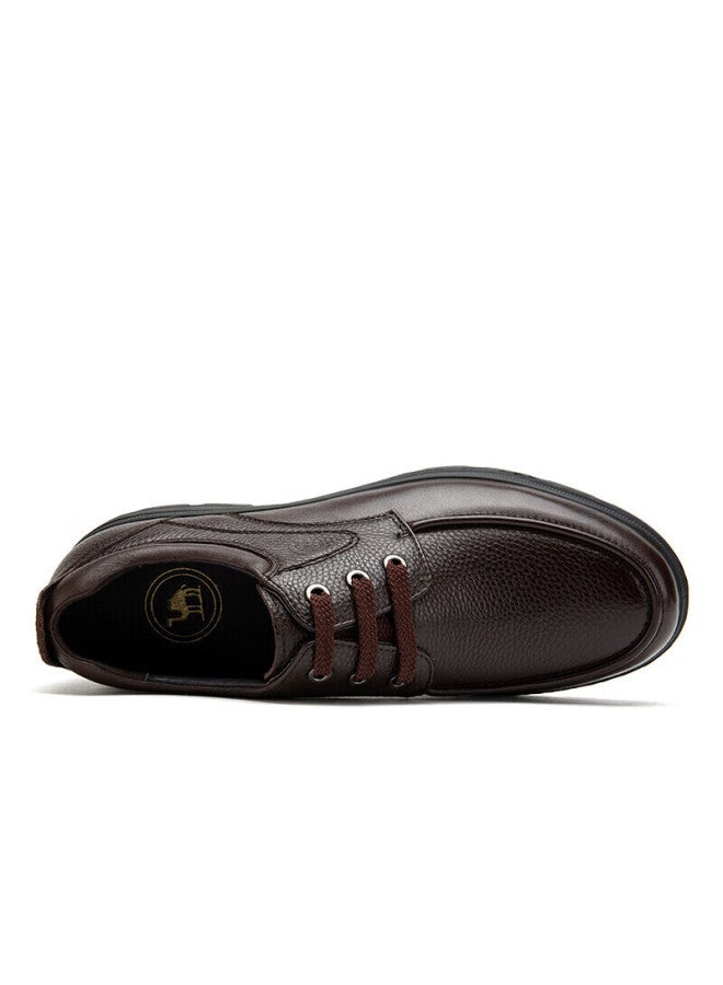 CAMELJEANS Camel Men's Genuine Leather Business Casual Shoes Soft Bottom Comfortable Derby Shoes Men W932211710 Brown 41 - Image 3