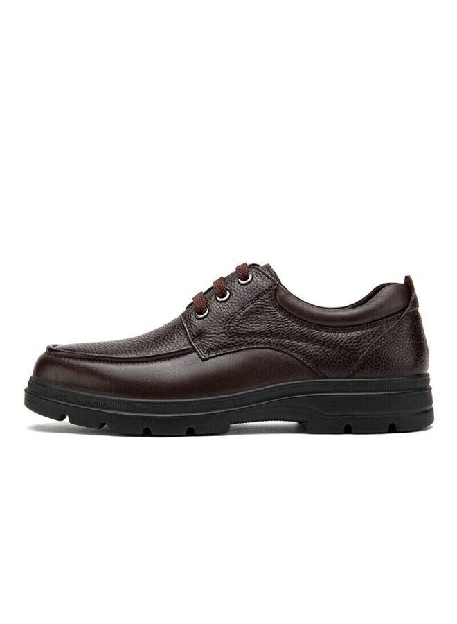 CAMELJEANS Camel Men's Genuine Leather Business Casual Shoes Soft Bottom Comfortable Derby Shoes Men W932211710 Brown 41 - Image 1