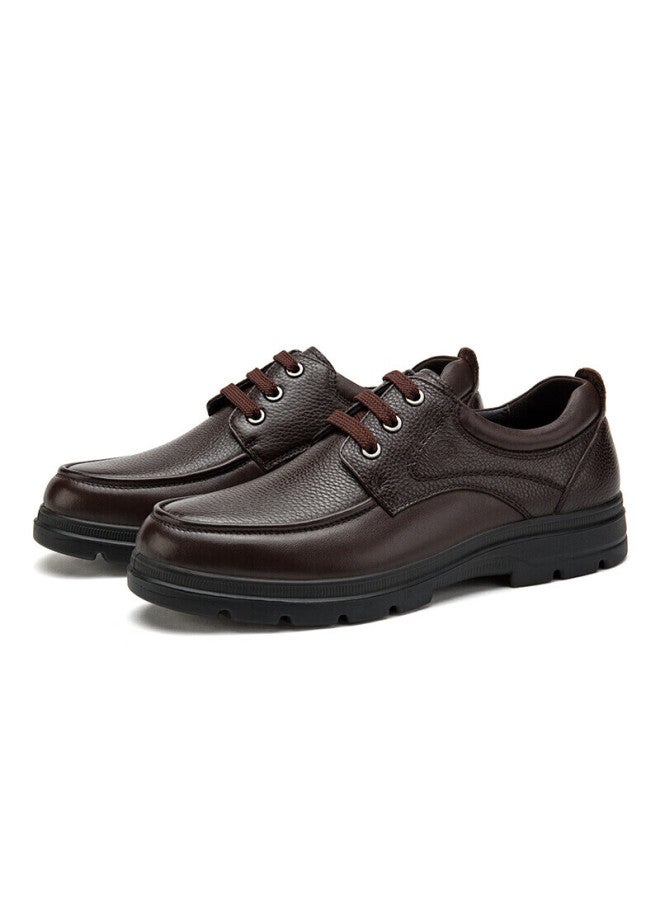 CAMELJEANS Camel Men's Genuine Leather Business Casual Shoes Soft Bottom Comfortable Derby Shoes Men W932211710 Brown 41 - Image 4