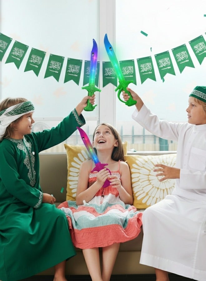 Saudi National Day Fun: Light-Up Toy Swords for Kids - Festive Celebration Play Set - Image 4