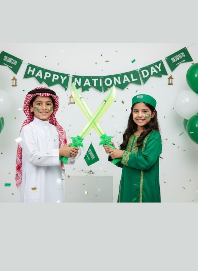 Saudi National Day Fun: Light-Up Toy Swords for Kids - Festive Celebration Play Set - Image 1