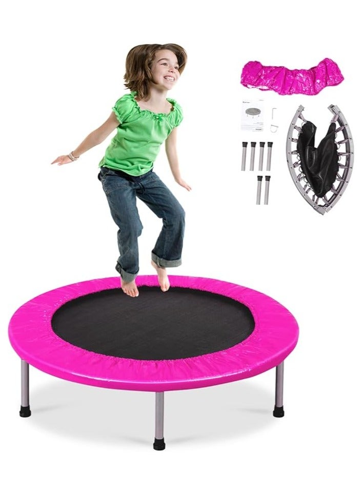 Generic Trampoline made of steel tube, foldable children's trampoline with load capacity of 150 kg, fitness trampoline with non-slip foot caps, garden trampoline for children and adults, indoor - Image 1