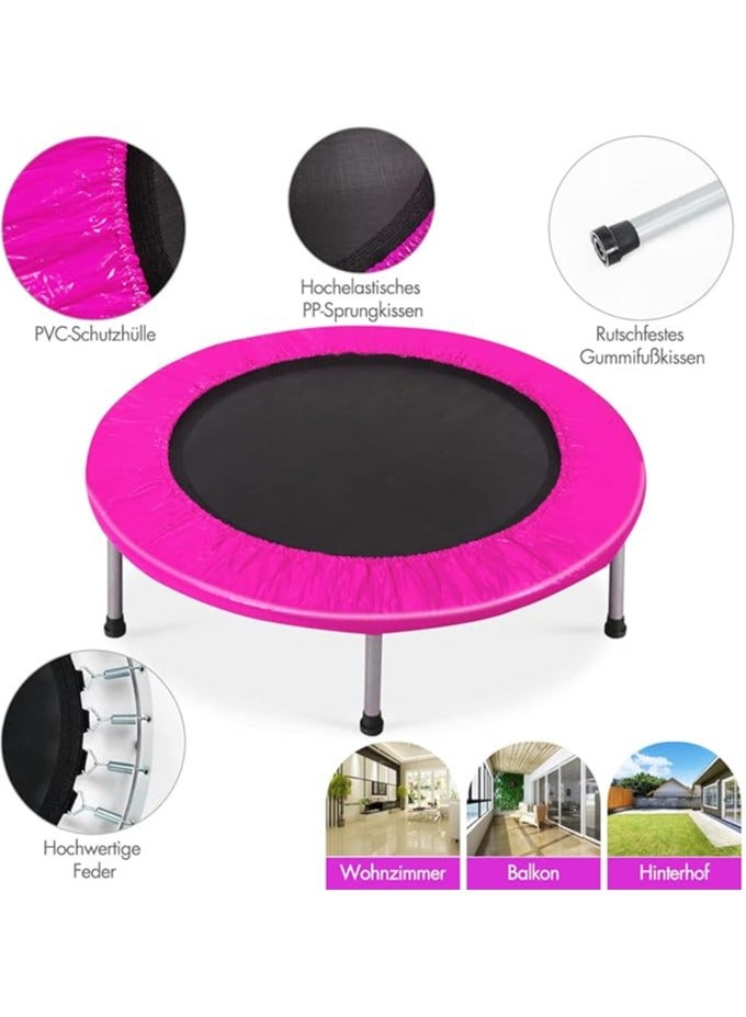 Generic Trampoline made of steel tube, foldable children's trampoline with load capacity of 150 kg, fitness trampoline with non-slip foot caps, garden trampoline for children and adults, indoor - Image 2