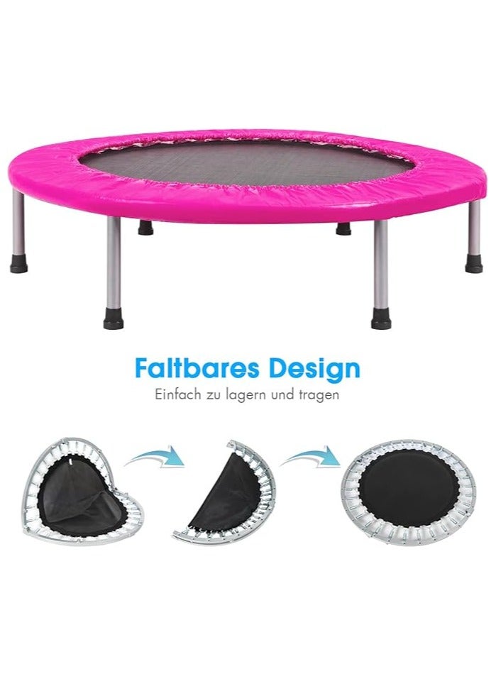 Generic Trampoline made of steel tube, foldable children's trampoline with load capacity of 150 kg, fitness trampoline with non-slip foot caps, garden trampoline for children and adults, indoor - Image 3