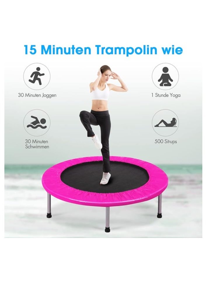 Generic Trampoline made of steel tube, foldable children's trampoline with load capacity of 150 kg, fitness trampoline with non-slip foot caps, garden trampoline for children and adults, indoor - Image 4