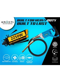 KROST KROST Concrete Vibrator 2250W Extensive 35 mm Drill Needle 13000 Vibrations per Minute Tool 3m Needle  - Image 4