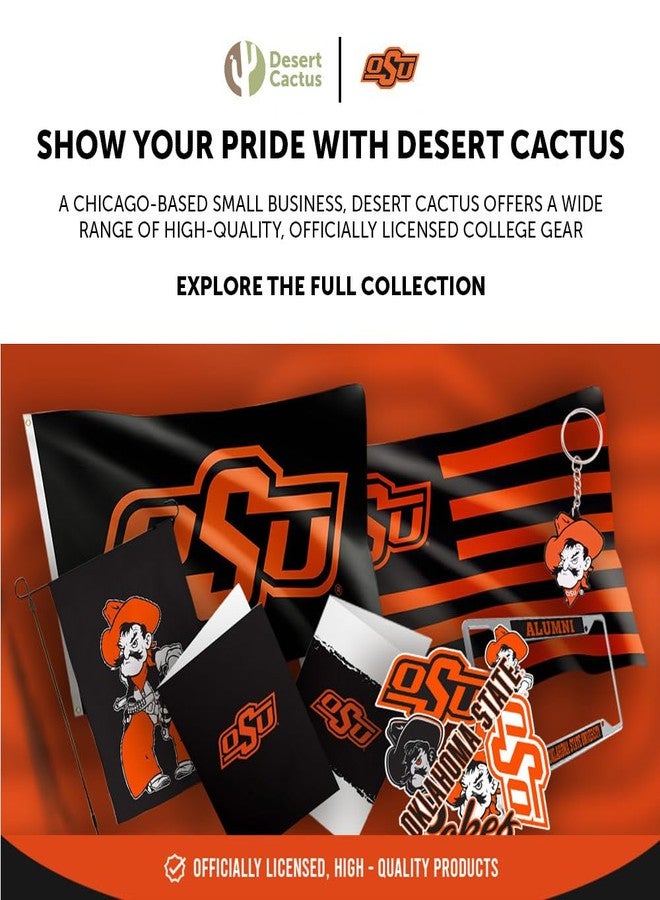 Desert Cactus ديسيرت كاكتوس جامعة ولاية أوكلاهوما المناديل الورقية ذات الاستخدام الواحد OSU كاوبويز 20 قطعة 2 طبقات 13 بوصة مربع للحفلات والاحتفالات (تصميم A) - Image 3