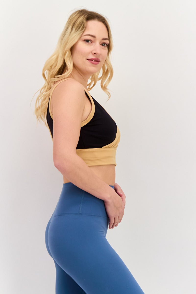 Hurley Women Brand Logo Padded Sports Bra, Black - Image 3