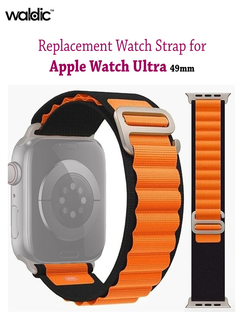 Waldic - Soft Nylon Sport Bands Compatible with Apple Watch Ultra Strap 49mm (Watch Not Included) | Nylon Breathable Quick Release Watch Strap Accessories for Apple Watch Ultra Strap 49mm - Image 1