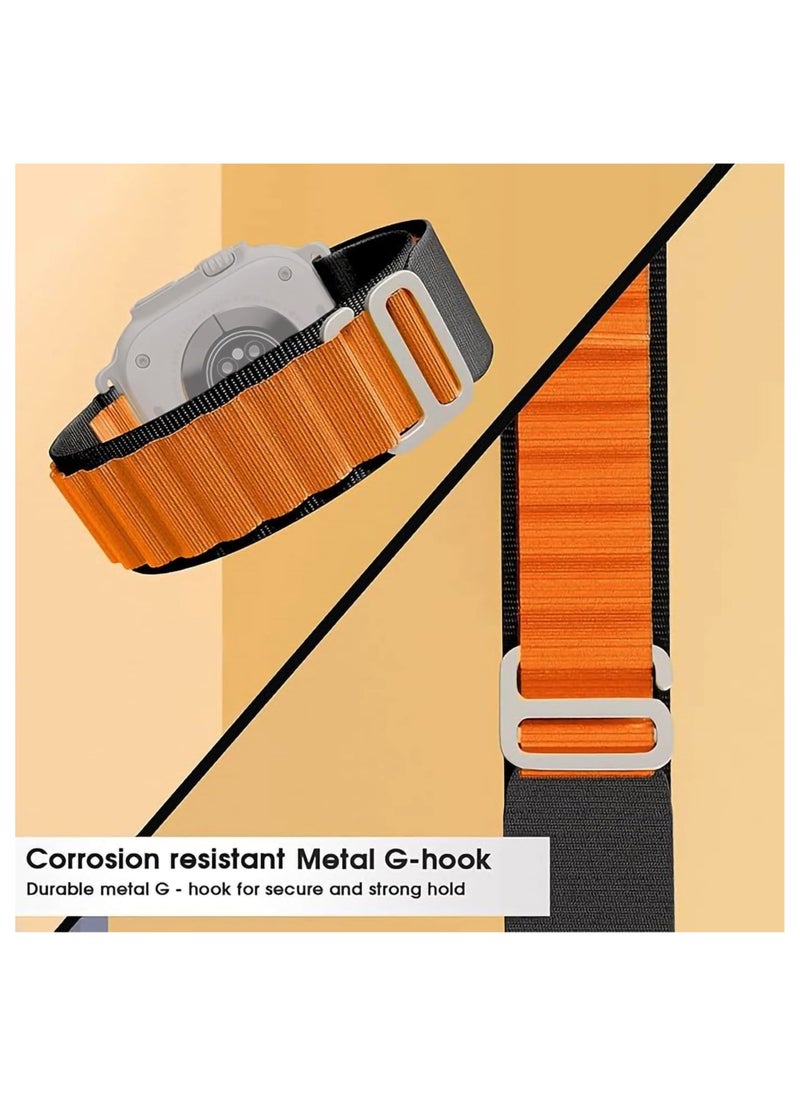 Waldic - Soft Nylon Sport Bands Compatible with Apple Watch Ultra Strap 49mm (Watch Not Included) | Nylon Breathable Quick Release Watch Strap Accessories for Apple Watch Ultra Strap 49mm - Image 1