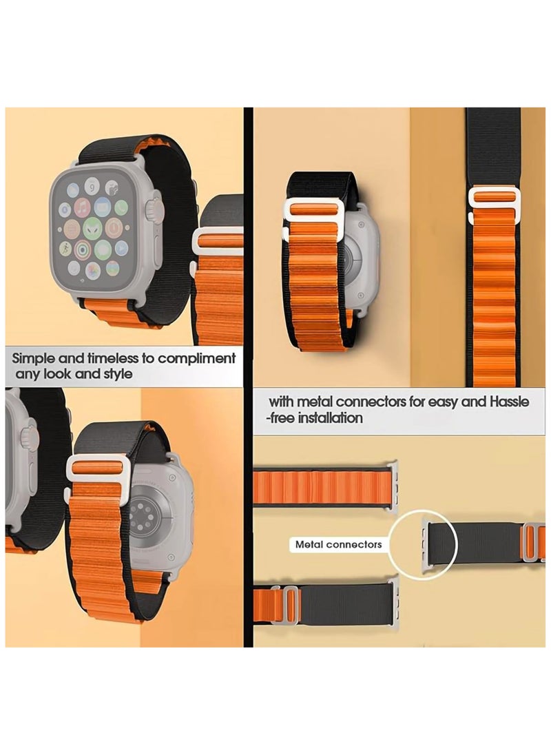 Waldic - Soft Nylon Sport Bands Compatible with Apple Watch Ultra Strap 49mm (Watch Not Included) | Nylon Breathable Quick Release Watch Strap Accessories for Apple Watch Ultra Strap 49mm - Image 1