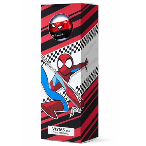 Volvik x Marvel, Vista3 360 - Spider-Man Dozen Golf Balls, White - Image 2