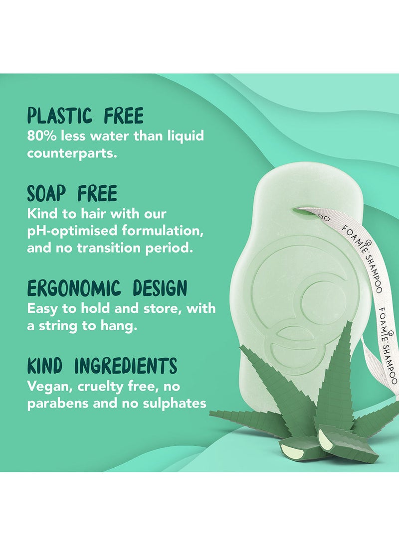 FOAMIE Aloe Vera Shampoo Bar for Dry Hair Pack of 3  - Image 5